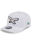 New Era Philadelphia Eagles Evergreen Perform 9SEVENTY Stretch Snap Adjustable Hat - White