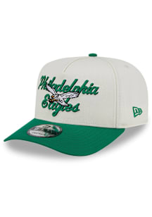 New Era Philadelphia Eagles A frame Chainstitch 9FIFTY Adjustable Hat - White