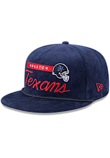 New Era Houston Texans Navy Blue Corduroy Rope 9FIFTY Mens Snapback Hat