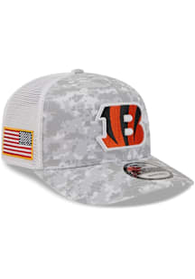 New Era Cincinnati Bengals 2025 Salute to Service Camo Fan Pack 9SEVENTY Trucker Adjustable Hat -..