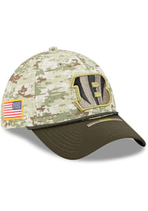 New Era Cincinnati Bengals Mens Green 2025 Salute To Service Camo 39THIRTY Flex Hat