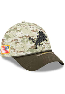New Era Detroit Lions Mens Green 2025 Salute To Service Camo 39THIRTY Flex Hat