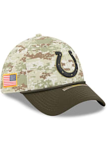 New Era Indianapolis Colts Mens Green 2025 Salute To Service Camo 39THIRTY Flex Hat