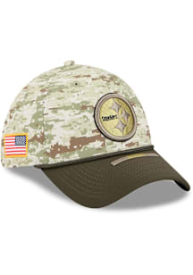 New Era Pittsburgh Steelers Mens Green 2025 Salute To Service Camo 39THIRTY Flex Hat