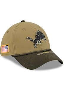 New Era Detroit Lions Mens Green 2025 Salute To Service 39THIRTY Flex Hat
