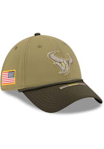 New Era Houston Texans Mens Green 2025 Salute To Service 39THIRTY Flex Hat