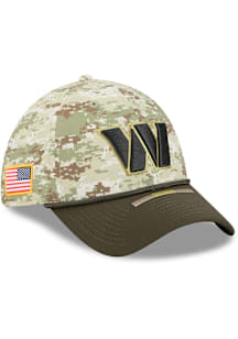 New Era Washington Commanders Mens Green 2025 Salute To Service Camo 39THIRTY Flex Hat