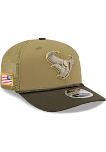 New Era Houston Texans 2025 Salute To Service Stretch 9SEVENTY Trucker Adjustable Hat - Green