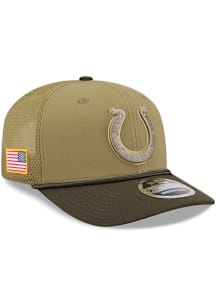 New Era Indianapolis Colts 2025 Salute To Service Stretch 9SEVENTY Trucker Adjustable Hat - Green