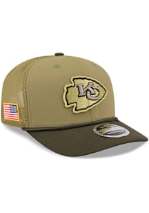 New Era Kansas City Chiefs 2025 Salute To Service Stretch 9SEVENTY Trucker Adjustable Hat - Green