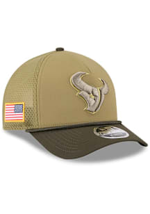 New Era Houston Texans 2025 Salute To Service M Crown AF 9FORTY Trucker Adjustable Hat - Green