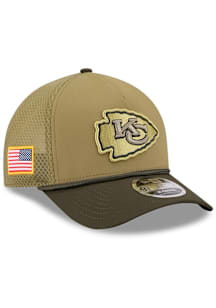 New Era Kansas City Chiefs 2025 Salute To Service M Crown AF 9FORTY Trucker Adjustable Hat - Green