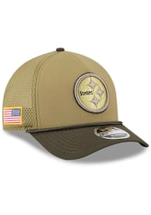 New Era Pittsburgh Steelers 2025 Salute To Service M Crown AF 9FORTY Trucker Adjustable Hat - Gree..