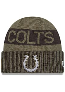 New Era Indianapolis Colts Green 2025 Salute To Service Cuff Mens Knit Hat