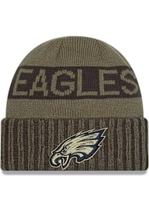 New Era Philadelphia Eagles Green 2025 Salute To Service Cuff Mens Knit Hat