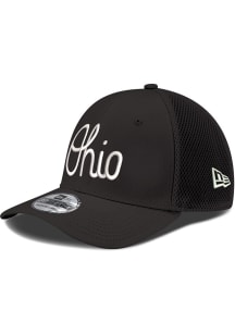 Ohio State Buckeyes New Era Script Logo Neo 39THIRTY Flex Hat - Black