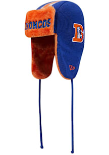 New Era Denver Broncos Blue Evergreen Trapper Mens Knit Hat