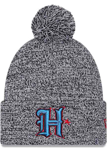 New Era Houston Texans Navy Blue Marled Cuff Pom Mens Knit Hat