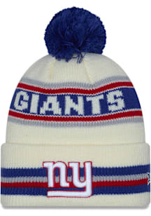 New Era New York Giants White Classic Cuff Pom Mens Knit Hat