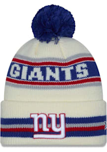 New Era New York Giants White Classic Jr Cuff Pom Youth Knit Hat