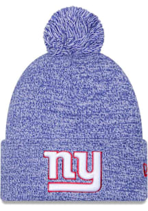 New Era New York Giants Blue Marled jr Cuff Pom Youth Knit Hat