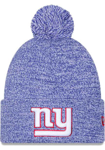 New Era New York Giants Blue Marled Cuff Pom Mens Knit Hat