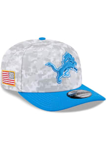 New Era Detroit Lions 2025 Salute to Service Camo Fan Pack 9SEVENTY Adjustable Hat - Grey