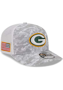 New Era Green Bay Packers 2025 Salute to Service Camo Fan Pack 9SEVENTY Trucker Adjustable Hat - G..