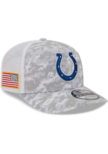 New Era Indianapolis Colts 2025 Salute to Service Camo Fan Pack 9SEVENTY Trucker Adjustable Hat -..