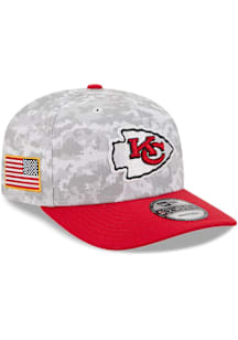 New Era Kansas City Chiefs 2025 Salute to Service Camo Fan Pack 9SEVENTY Adjustable Hat - Grey