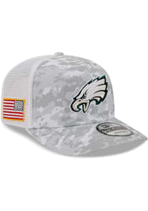 New Era Philadelphia Eagles 2025 Salute to Service Camo Fan Pack 9SEVENTY Trucker Adjustable Hat -..