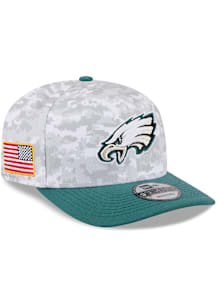 New Era Philadelphia Eagles 2025 Salute to Service Camo Fan Pack 9SEVENTY Adjustable Hat - Grey