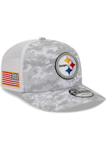 New Era Pittsburgh Steelers 2025 Salute to Service Camo Fan Pack 9SEVENTY Trucker Adjustable Hat -..