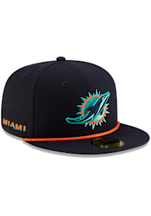 New Era Miami Dolphins Mens Black 2025 NFL Rivalry 59FIFTY Fitted Hat