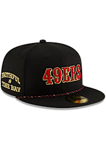 New Era San Francisco 49ers Mens Black 2025 NFL Rivalry 59FIFTY Fitted Hat