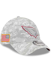 New Era Arizona Cardinals Mens Grey 2025 Salute to Service Camo Fan Pack 39THIRTY Flex Hat