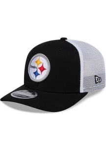 New Era Pittsburgh Steelers Stretch Snap Cotton Trucker 9SEVENTY Adjustable Hat - Black