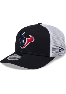 New Era Houston Texans Stretch Snap Cotton Trucker 9SEVENTY Adjustable Hat - Navy Blue