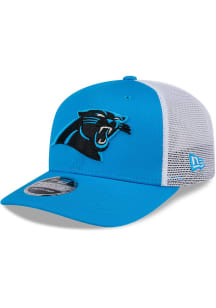 New Era Carolina Panthers Stretch Snap Cotton Trucker 9SEVENTY Adjustable Hat - Blue