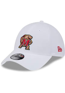 Maryland Terrapins New Era Evergreen 39THIRTY Flex Hat - White