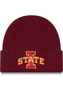 New Era Iowa State Cyclones Jr Waffle Cuff Baby Knit Hat - Cardinal