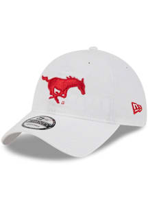 New Era SMU Mustangs Evergreen 9TWENTY Adjustable Hat - White
