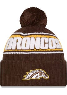 Western Michigan Broncos New Era Bold Cuff Pom Mens Knit Hat - Brown