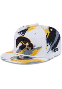 Iowa Hawkeyes New Era Paint 9FIFTY Mens Snapback - White
