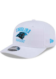 New Era Carolina Panthers Team Wordmark &amp; Logo Stretch 9SEVENTY Adjustable Hat - White