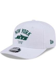 New Era New York Jets Team Wordmark & Logo Stretch 9SEVENTY Adjustable Hat - White