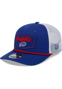 New Era Buffalo Bills 9SEVENTY Stretch Snap Cotton Trucker Patch Adjustable Hat - Blue