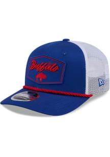 New Era Buffalo Bills 9SEVENTY Stretch Snap Cotton Trucker Patch Adjustable Hat - Blue