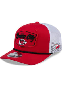 New Era Kansas City Chiefs 9SEVENTY Stretch Snap Cotton Trucker Patch Adjustable Hat - Red