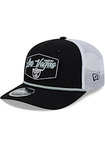 New Era Las Vegas Raiders 9SEVENTY Stretch Snap Cotton Trucker Patch Adjustable Hat - Black
